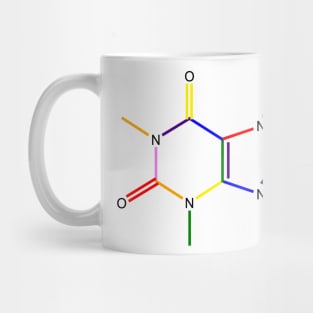 Caffeine Rainbow Molecule Chemistry Mug